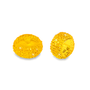 Perline in resina rondella 10mm arancione