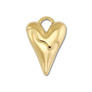 Ciondoli in acciaio inossidabile cuore oro