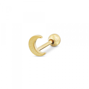 Piercing all'orecchio in acciaio inossidabile luna oro