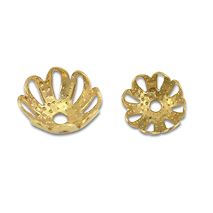 Componenti in acciaio inossidabile tappi per perline fiore oro