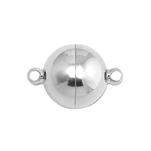Componenti in acciaio inossidabile chiusura magnetica 14mm tonda argento