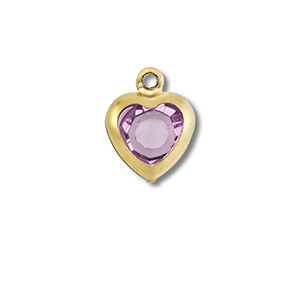 Ciondoli in acciaio inossidabile cuore oro-rosa chiaro