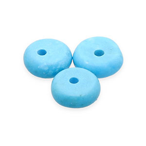 Perline in pietra naturale Magnesite rondella blu
