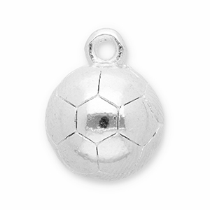 Ciondoli di metallo DQ calcio argento antico (privo di nichel)