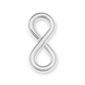 Componenti di metallo DQ Eco-brass&reg; anellino apribile "8" argento antico (privo di nichel)