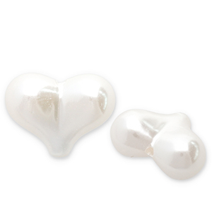 Imitazione di perle d'acqua dolce cuore bianco