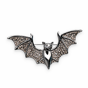 Broches pipistrello grigio