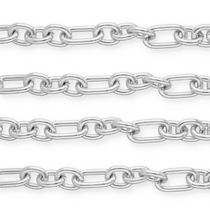 Componenti in alluminio catena a rol&ograve; anchor argento