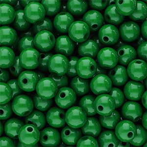 Perline in acrilico 6 mm lucido verde