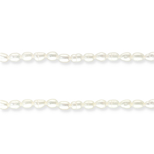 Perle di acqua dolce chicco di riso bianco naturale