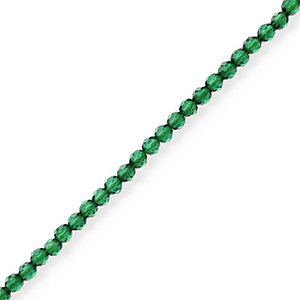Perline sfaccettate verde smeraldo