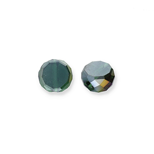 Perline sfaccettate verde scuro-rivestimento AB