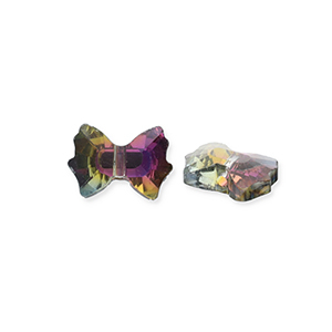 Perline sfaccettate fashion fiocco antracite-rivestimento AB
