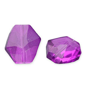 Perline sfaccettate fashion esagono viola