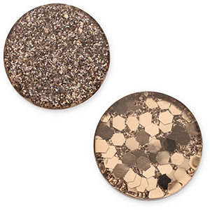 Cabochon Polaris Elements 12 mm piatto Helios marrone