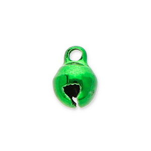 Ciondoli di metallo campanellini 6mm verde