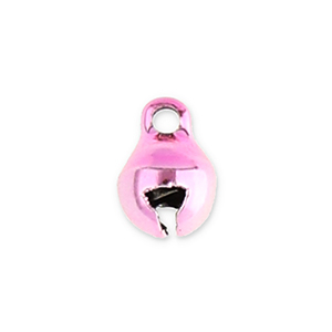 Ciondoli di metallo campanellini 6mm rosa chiaro