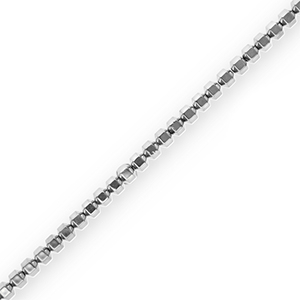 Perline di ematite esagono argento