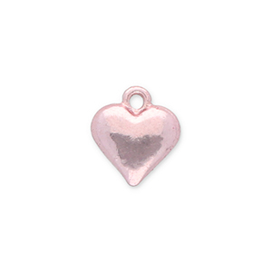 Ciondoli di metallo cuore rosa chiaro