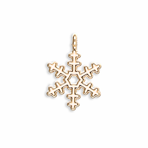 Ciondoli di metallo fiocco di neve oro-bianco