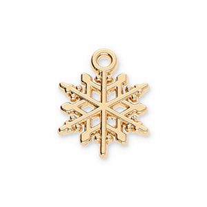 Ciondoli di metallo fiocco di neve oro