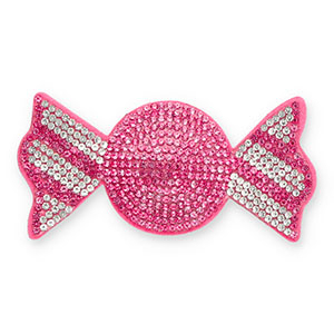Ciondoli accattivanti con strass caramella rosa scuro-cristallo