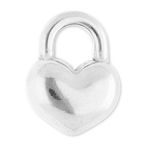 Ciondoli in acciaio inossidabile cuore argento