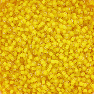 Rocailles Preciosa Ornela 8/0-85016 giallo sole-rivestimento bianco