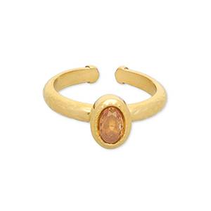 Anelli in acciaio inossidabile oro-arancione chiaro