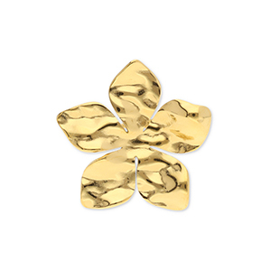 Anelli in acciaio inossidabile fiore oro