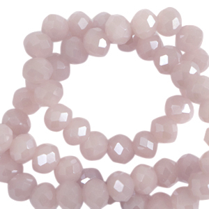 Perline sfaccettate 3x2 mm rondella lavanda nebbia-effetto perlato