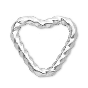 Componenti in acciaio inossidabile distanziatore cuore argento