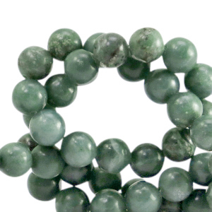 Perline in pietra naturale Serpentine e Marmo 8mm verde pino