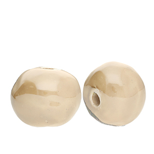 Perline di ceramica greca DQ&reg; grigio beige