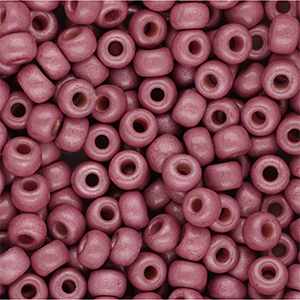 Rocailles Miyuki 6/0 Matted Duracoat Galvanized Hot Pink 6-4210F
