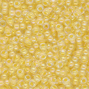 Rocailles Miyuki 8/0 Light Yellow Lined Crystal AB 8-273