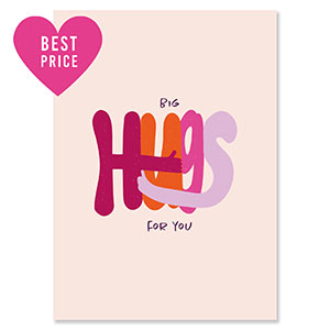 BY31&reg; Espositori bigiotteria in cartoncino "Big hugs for you" rosa chiaro-rosa magenta-arancione-viola lilla