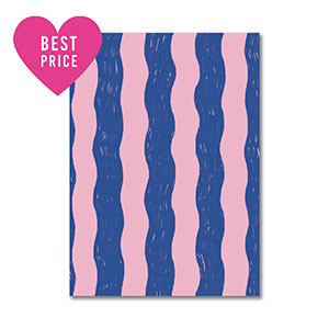 BY31&reg; Espositori bigiotteria in cartoncino onde blu-rosa chiaro