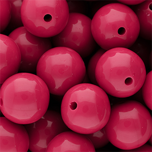 DQ Perline in acrilico 16 mm lucido Fuchsia 17-2031 TCX