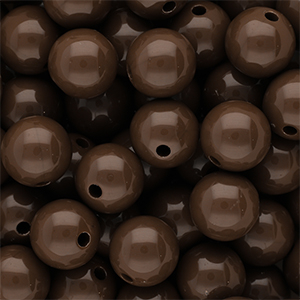 DQ Perline in acrilico 14 mm lucido Cappuccino brown 19-1220 TCX