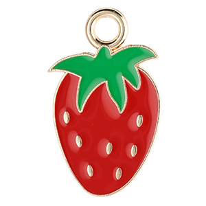 Ciondoli di metallo fragola oro-rosso-verde