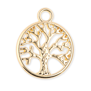 Ciondoli di metallo albero della vita oro