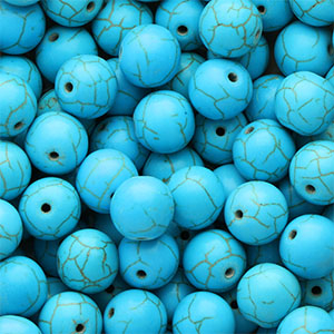 Perline di ceramica 12mm blu