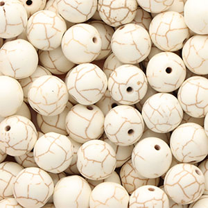 Perline di ceramica 12mm bianco