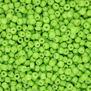 Perline di vetro rocailles 8/0 (3mm) verde lime