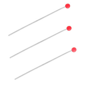 BY31&reg; Componenti in acciaio inossidabile chiodini a testa pallina 35mm argento-rosso