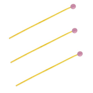 BY31&reg; Componenti in acciaio inossidabile chiodini a testa pallina 35mm oro-viola lavanda