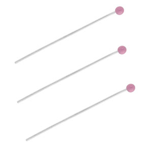 BY31&reg; Componenti in acciaio inossidabile chiodini a testa pallina 35mm argento-viola lavanda