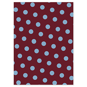 BY31&reg; Espositori bigiotteria in cartoncino con puntini rosso magono-blu chiaro