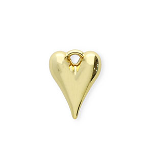 Ciondoli in acrilico cuore oro